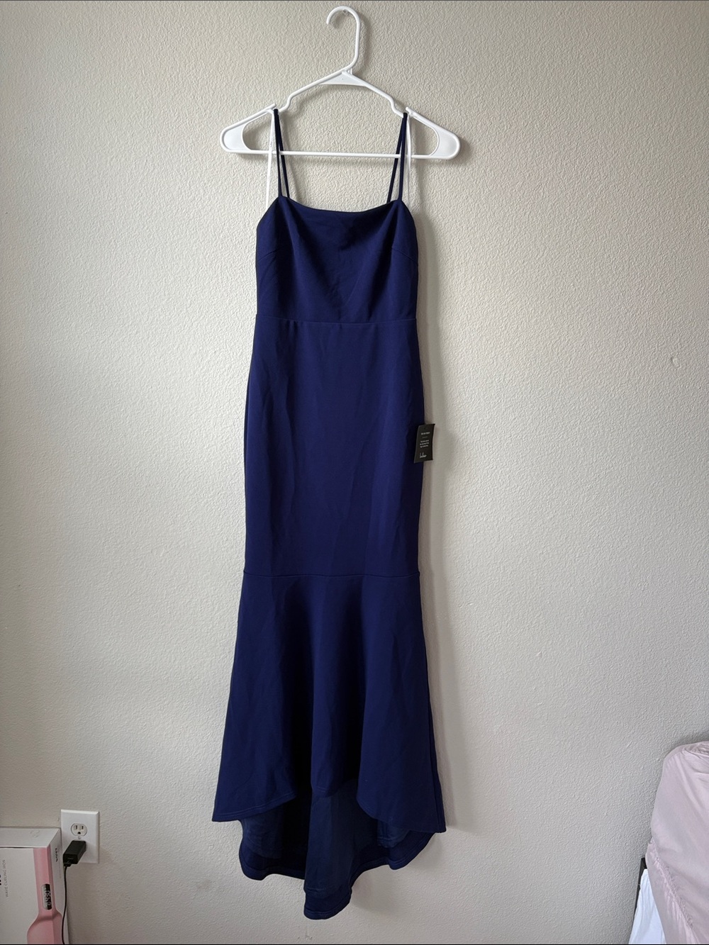 Lulu's Royal Blue High-Low Spaghetti Strap Dress